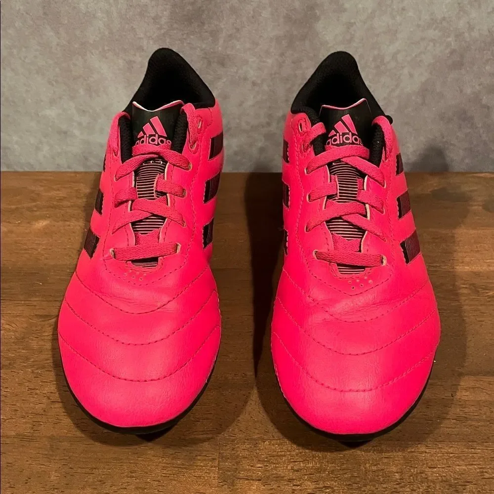 Adidas Goletto Neon Pink Soccer Shoes with cleats size 3.5